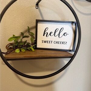 Black Framed Wall Art with Greenery
